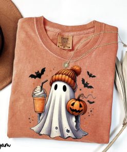 Halloween Ghost pumpkin spice latte Shirt, Cute Ghost Shirt