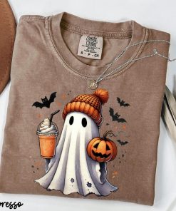 Halloween Ghost pumpkin spice latte Shirt, Cute Ghost Shirt