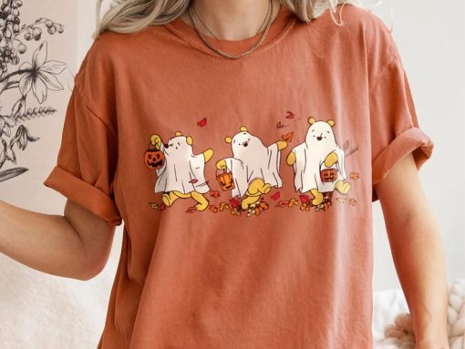 Comfort Color Retro Disney Pooh Halloween Shirt