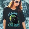 Childless Cat Lady Celestial Black Cat Watercolor Design