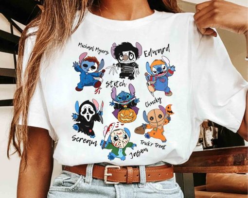 Stitch Cosplay Horror Characters Halloween Shirts