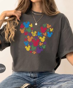 Disney Mickey Mouse Head Icon Retro Rainbow T-Shirt