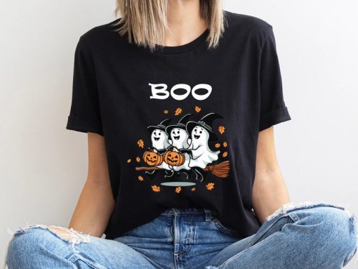 Halloween Ghost Comfort Colors Shirt, Cute Ghost Shirt