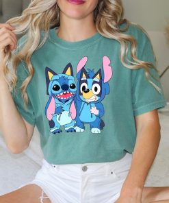 Bluey Stitch Tshirt, Comfort Colors Tee, Disney Vacation T-Shirt