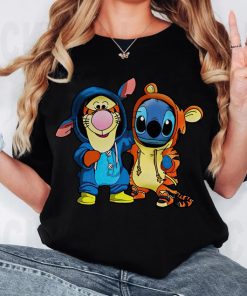 Disney Stitch and Tigger Friends Matching Costume Shirt