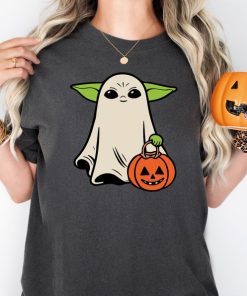 Disney Baby Yoda Halloween Shirt, Star Wars Ghost Shirt