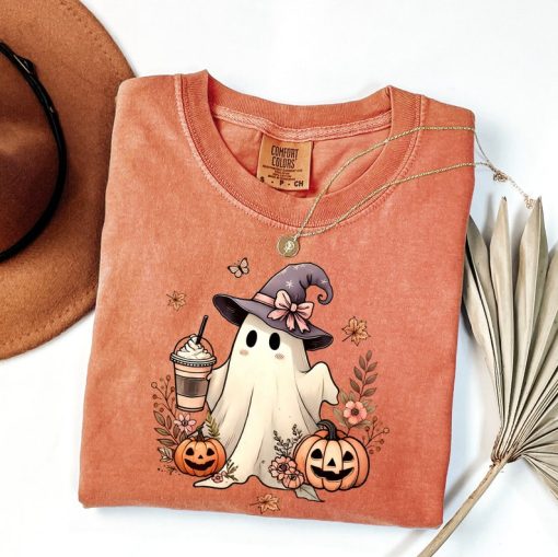 Comfort Colors® Cute Ghost Halloween shirt - Pumpkin Spice Latte Tee