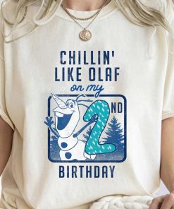 Disney Frozen Chillin Like Olaf On My 2nd Birthday Shirt