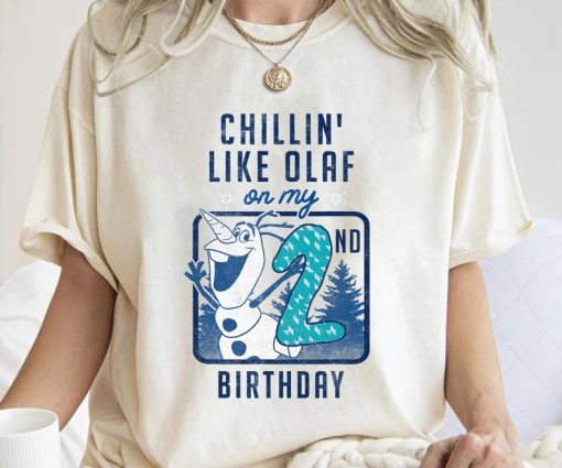 Disney Frozen Chillin Like Olaf On My 2nd Birthday Shirt