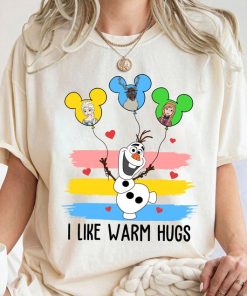 Disney Frozen Olaf Mickey Balloon T-Shirt, Olaf I Like Warm Hugs Shirt