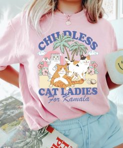 Comfort Colors Childless cat lady for kamala shirt