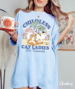 Comfort Colors Childless cat lady for kamala shirt