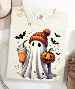 Halloween Ghost pumpkin spice latte Shirt, Cute Ghost Shirt