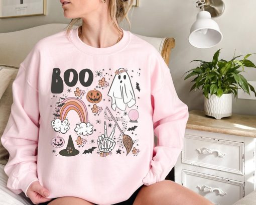 Vintage Halloween Sweatshirt, Halloween Sweater