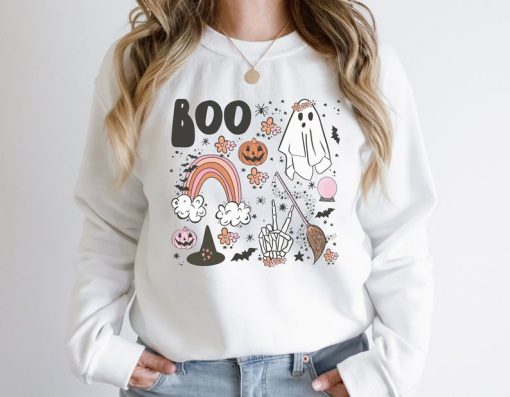 Vintage Halloween Sweatshirt, Halloween Sweater