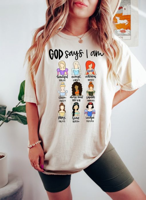 God Says I'm Beautiful Enough Shirt, Bible Verse Shirt, Faith Shirt