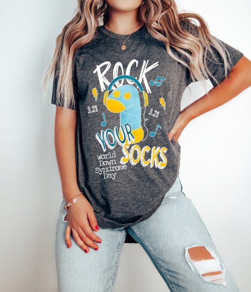 Rock Your Sock Shirt - World Down Syndrome T-Shirt - Rock Music Lover