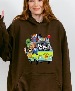 Halloween Stitch Sweatshirt, Horror Movie Characters Stitch Hoodie