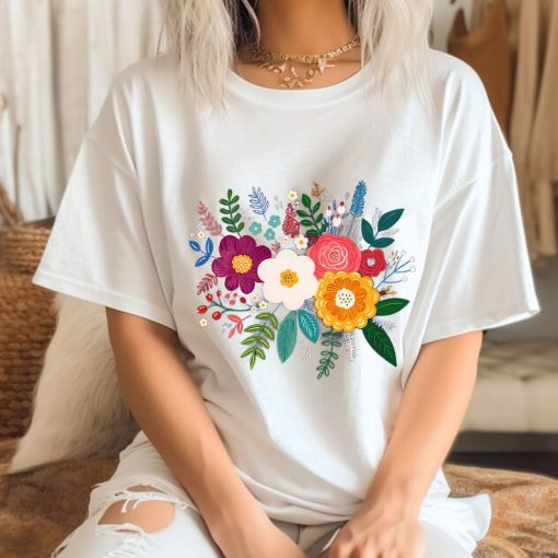 Comfort Colors® Botanical Shirt, Wild Flower Shirt, Flower T Shirt