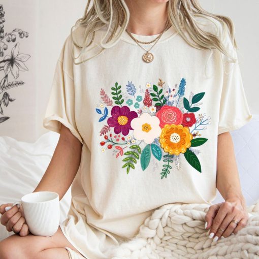 Comfort Colors® Botanical Shirt, Wild Flower Shirt, Flower T Shirt