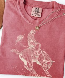 Bucking Bronco Shirt Comfort Colors Rodeo Shirt Western Tshirt Cowboy