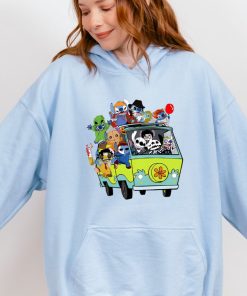 Halloween Stitch Sweatshirt, Horror Movie Characters Stitch Hoodie