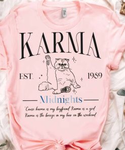 Karma Is A Cat Shirt, Swiftie Cat Lover T-shirt