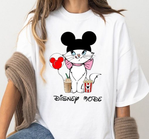 Disney Marie Cat Mickey Cap Graphic T-Shirt