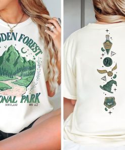 Retro 2-Sided National Park Wizard Shirt, Forbidden Forest T-shirt