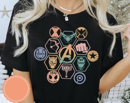 Vintage Avengers Logo Shirt, Funny Marvel Superhero T-shirt