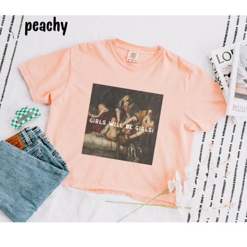 Girls Will Be Girls Boxy Shirt, Judith beheading Holofernes Crop Tee