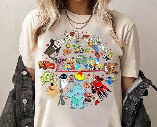 Retro Disney Pixar Fest 2024 Shirt, Inside Out Group, Monster Inc