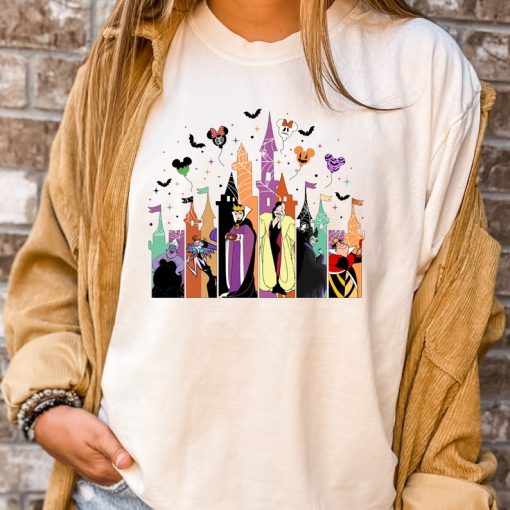 Comfort Colors® Halloween Castle Shirt, Disney Villains Shirt