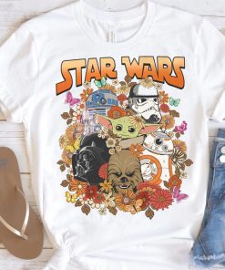 Vintage Disney Star Wars Characters Floral Shirt