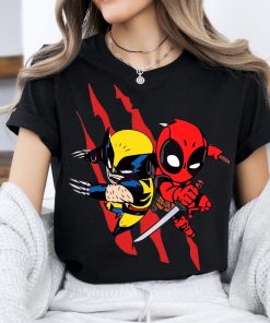 Funny Marvel Deadpool And Wolverine Shirt