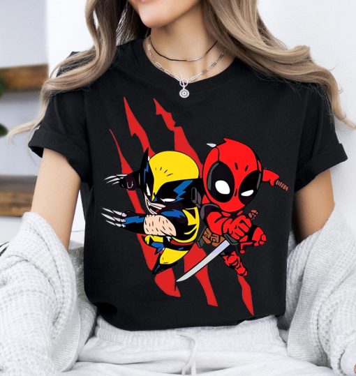 Funny Marvel Deadpool And Wolverine Shirt