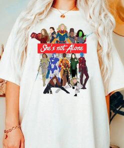 She Is Not Alone Shirt, Marvel Avengers Girls Gift T-shirt