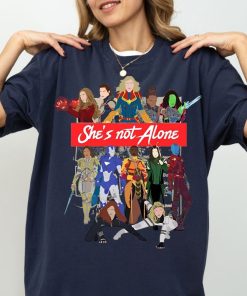 She Is Not Alone Shirt, Marvel Avengers Girls Gift T-shirt