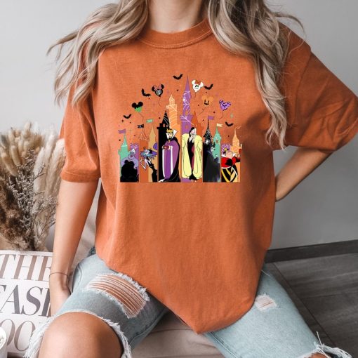 Comfort Colors® Halloween Castle Shirt, Disney Villains Shirt