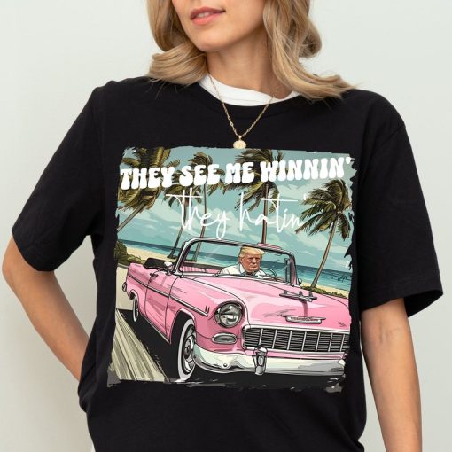 Vintage They See Me Winnin They Hatin Trump Shirt