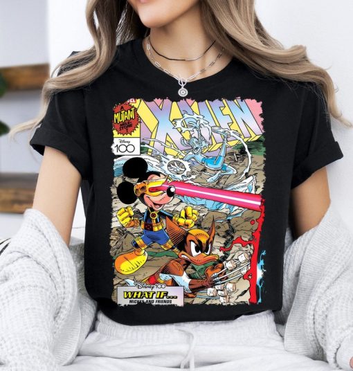 Funny Mickey And Friends Custom X-Men Characters Shirt