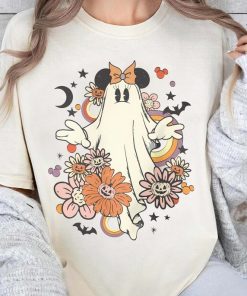 Disney Minnie Floral Ghost Halloween Shirt