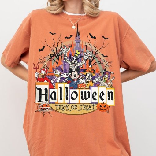 Disney Halloween Trick Or Treat Shirt, Mickey & Friends Tshirt