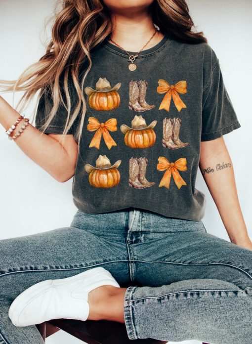 Cowboy Halloween shirt, Women Fall Shirt, Autumn Cowgirl Shirt