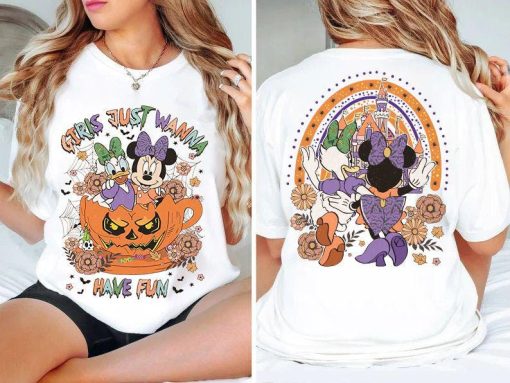 Vintage 2-Sided Minnie Daisy Besties Halloween Costume Shirt