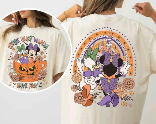 Vintage 2-Sided Minnie Daisy Besties Halloween Costume Shirt