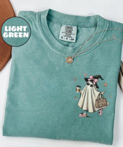 Comfort Colors® Сute Ghost Coffee Shirt Сute Little Ghost Iced Coffee