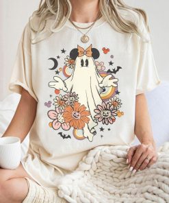 Disney Minnie Floral Ghost Halloween Shirt