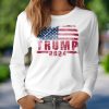 Trump 2024 Patriotic Flag Longsleeve, Trump 2024 Shirt, Election Tee