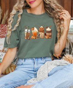 Comfort Colors Fall Coffee Pumpkin Shirt